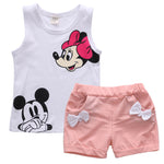 Load image into Gallery viewer, Mickey Mouse Print Sleeveless Shirt + Pants Set (1 to 5yrs old)
