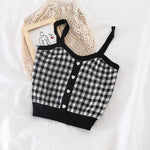 Load image into Gallery viewer, Checkered Design Camis Tank Tops
