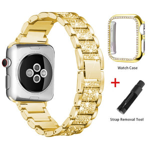 Band + Case Diamond Ring Bracelet (Strap) For Apple Watch  Series 5/4/3/2/1