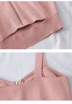 Load image into Gallery viewer, Sexy Zipper Knitting Camisole with Hole

