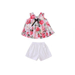Load image into Gallery viewer, Floral Print Sleeveless Shirt + Shorts (4yrs old to 12yrs old)

