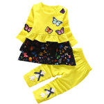 Load image into Gallery viewer, Butterfly Design Long Sleeve Shirt + Pants Set (3months to 3yrs old)
