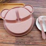 Load image into Gallery viewer, Baby Bowl+Spoon+Fork Bear Design
