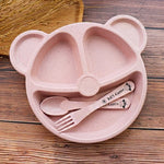 Load image into Gallery viewer, Baby Bowl+Spoon+Fork Bear Design
