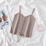 Load image into Gallery viewer, V-neck Drawstring Crop Tops
