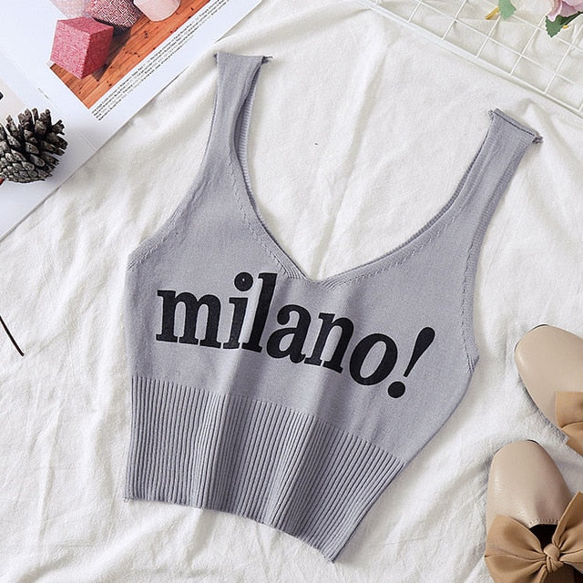 Milano Sexy Crop Top Camis