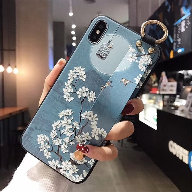 Floral Design Samsung Phone Case (Samsung A10, A20, A30, A31, A40 and A41)