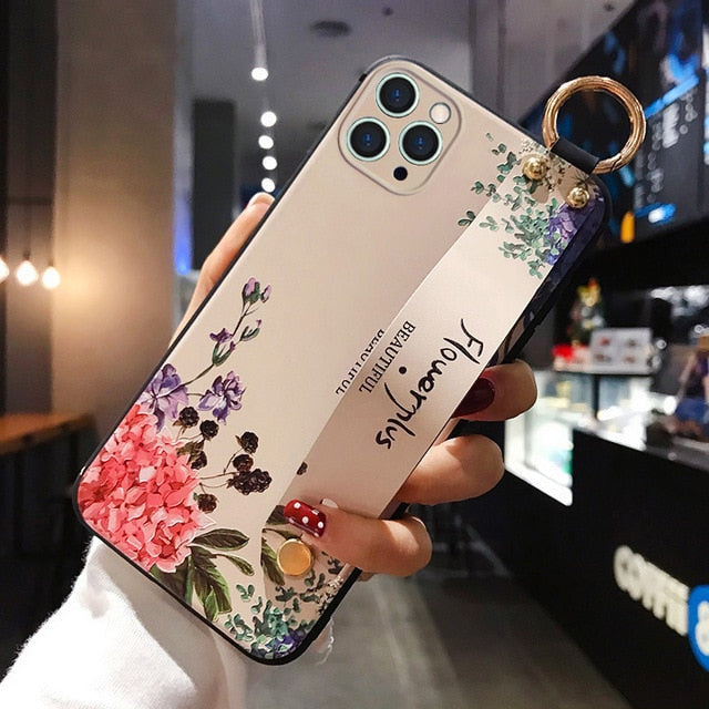 Floral Design iPhone Case (for iPhone SE 2020, 12, 12 Mini, 12 Pro, 12 Pro Max)