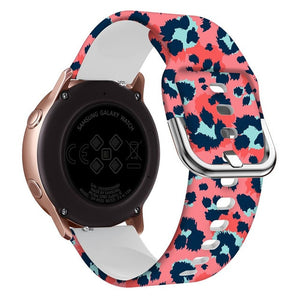 Floral Print Silicone Band for Samsung Galaxy Watch/Huawei Watch/Huami Amazfit BIP/Garmin