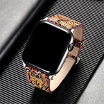 Load image into Gallery viewer, Floral Design Leather Watchband for Apple Watch 44mm 40mm 38mm 42mm for Series 5 4 3 2 1
