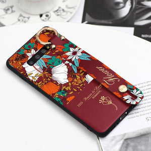 Floral Wrist Strap Phone Case (Samsung A11, A20S, A21, A30S, A31, A40, A41, A50, A50S, A51, A70, A71)