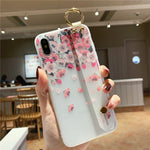 Load image into Gallery viewer, Fashionable Emboss Flower Wristband Phone Case (for iPhone 12, 12 mini, 12 Pro, 12 Pro Max, SE 2020, 11, 11 Pro, 11 Pro Max, X, XS, XR, XS Max)
