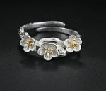 Load image into Gallery viewer, Jhac16_sg Flower Sterling Silver Ring
