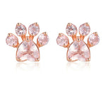 Load image into Gallery viewer, Jhac16_sg Cat Paw Rose Quartz Earrings
