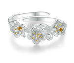 Load image into Gallery viewer, Jhac16_sg Flower Sterling Silver Ring
