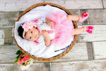 Load image into Gallery viewer, Baby Cotton Chiffon Buttom and Head Band
