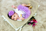 Load image into Gallery viewer, Baby Cotton Chiffon Buttom and Head Band
