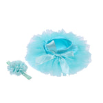 Load image into Gallery viewer, Baby Cotton Chiffon Buttom and Head Band
