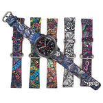 Load image into Gallery viewer, Floral Design Leather Watchband for Samsung/Amazfit/Xiaomi
