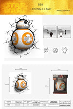 Load image into Gallery viewer, Star Wars 3D LED Wall Lamp
