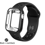 Load image into Gallery viewer, Case + strap for Apple Watch  band 42mm 44mm (for apple watch series 5 4 3 2 1)
