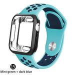 Load image into Gallery viewer, Case + strap for Apple Watch  band 42mm 44mm (for apple watch series 5 4 3 2 1)

