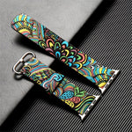 Load image into Gallery viewer, Floral Design Leather Watchband for Apple Watch 44mm 40mm 38mm 42mm for Series 5 4 3 2 1
