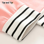 Load image into Gallery viewer, Baby Girl Hoodie Sweatshirt and  Striped Pants
