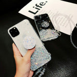 Load image into Gallery viewer, Bling Glitter Case For iPhone With Stand Holder Socket
