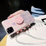 Load image into Gallery viewer, Bling Glitter Case For iPhone With Stand Holder Socket
