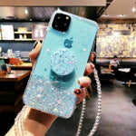 Load image into Gallery viewer, Bling Glitter Case For iPhone With Stand Holder Socket
