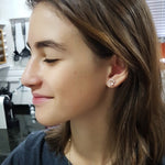 Load image into Gallery viewer, Jhac16_sg Cat Paw Rose Quartz Earrings
