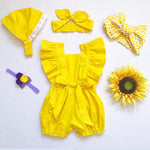 Load image into Gallery viewer, Baby Girl FLy Sleeve Ruffle Romper
