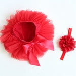Load image into Gallery viewer, Baby Cotton Chiffon Buttom and Head Band
