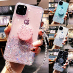 Load image into Gallery viewer, Bling Glitter Case For iPhone With Stand Holder Socket
