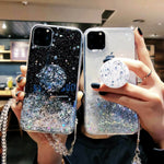 Load image into Gallery viewer, Bling Glitter Case For iPhone With Stand Holder Socket
