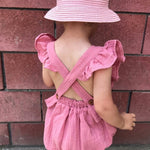 Load image into Gallery viewer, Organic Cotton Kids Romper and Headband
