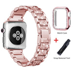 Load image into Gallery viewer, Band + Case Diamond Ring Bracelet (Strap) For Apple Watch  Series 5/4/3/2/1
