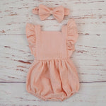 Load image into Gallery viewer, Organic Cotton Kids Romper and Headband
