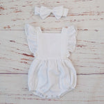 Load image into Gallery viewer, Organic Cotton Kids Romper and Headband
