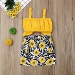 Load image into Gallery viewer, Cute Vest Tops and Flower Print Skirt
