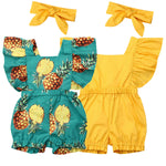Load image into Gallery viewer, Baby Girl FLy Sleeve Ruffle Romper
