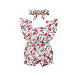 Load image into Gallery viewer, Baby Girl FLy Sleeve Ruffle Romper
