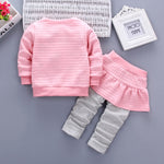 Load image into Gallery viewer, Rabbit Print Sweat Shirt + Ruffles Pants (6months to 24months)

