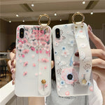 Load image into Gallery viewer, Fashionable Emboss Flower Wristband Phone Case (Samsung A10, A20, A30, A30S, A40, A50, A50S, A51, A70, A71, A80, A90 5G)
