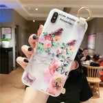 Load image into Gallery viewer, Fashionable Emboss Flower Wristband Phone Case (for iPhone 12, 12 mini, 12 Pro, 12 Pro Max, SE 2020, 11, 11 Pro, 11 Pro Max, X, XS, XR, XS Max)
